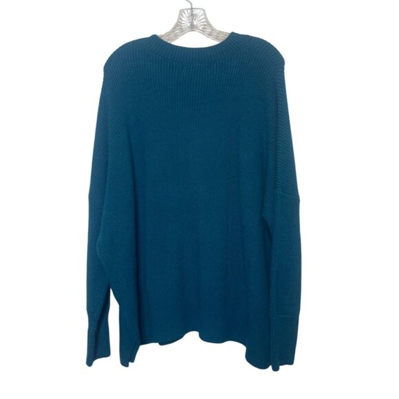 Fashpplar Ribbed Knit Sweater Womens Large Blue New - Picture 2 of 9